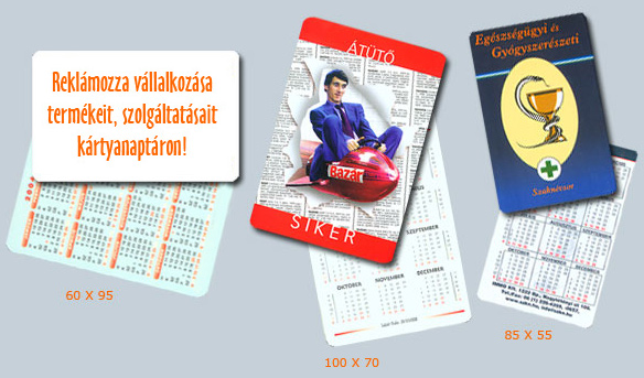 Zsebnaptár méretek