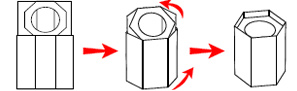 Tolltart� - hatsz�g alap� - meglepet�s Napt�r v�zrajz