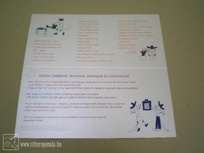 Invitation - Pearlescent creative cardboard, driven 0
