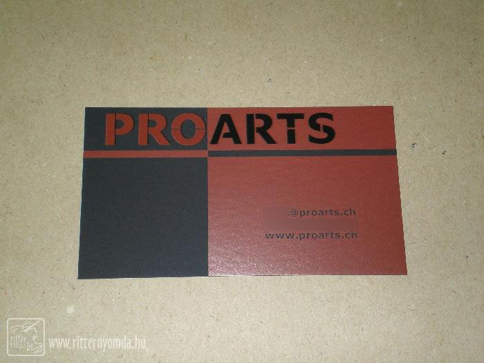 Screen Printing Business Cards - black cardboard, formalakkozva 0