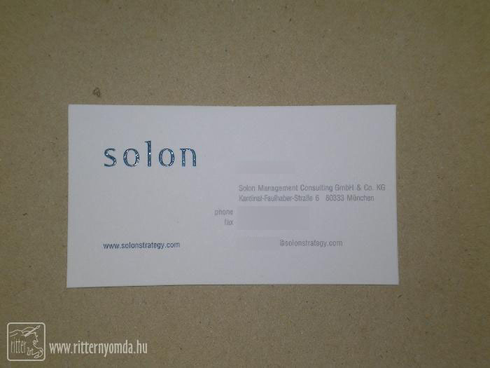 Offset printing business card - thermal process, repousse 0