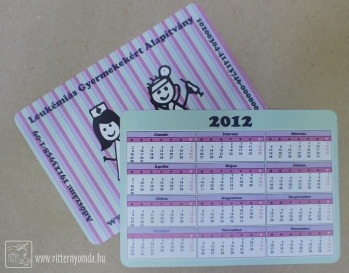 Offset printing calendar card - rounded corners 0