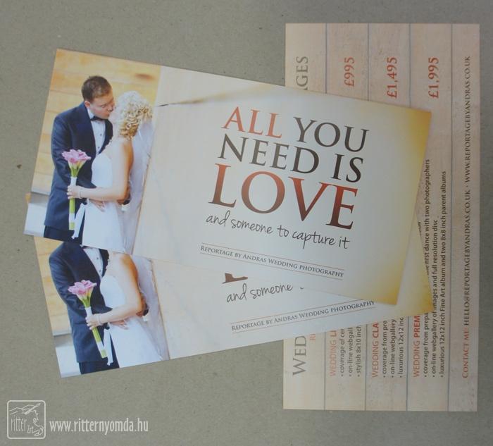 Offset printing flyers - wedding photographer 0
