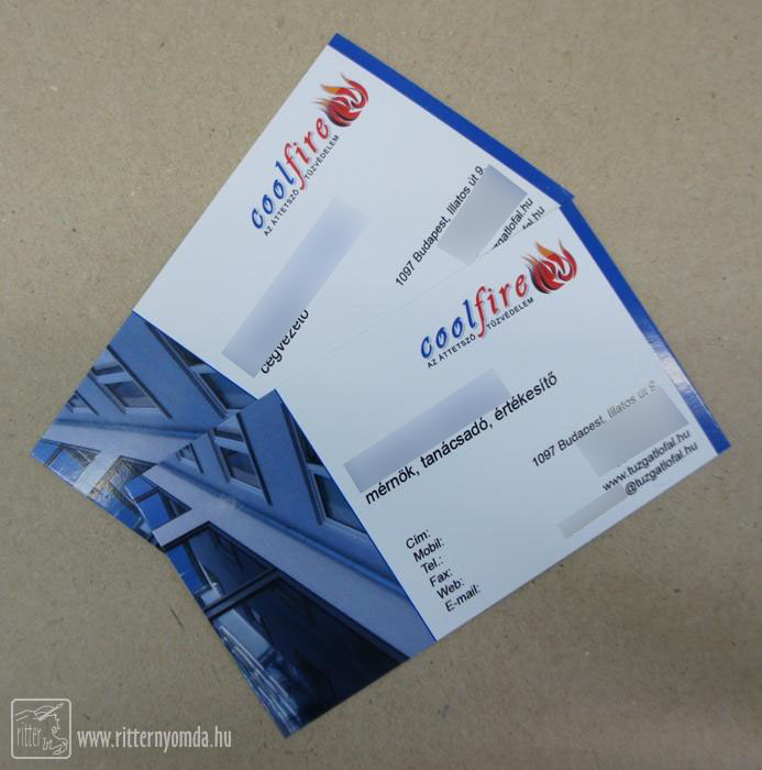 Digital print business cards - cool fire 0