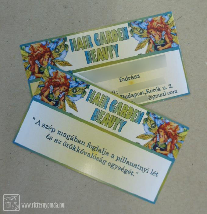 Digital print business cards - hairdresser 0