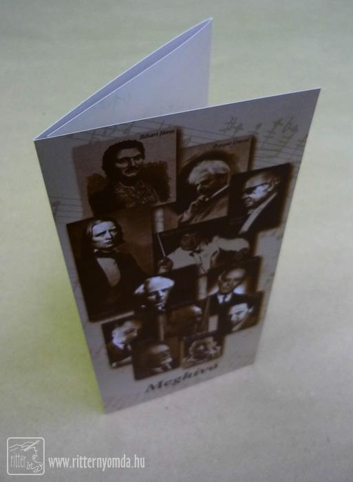 Offset Printing Invitation - music event, Invitation Concert, folded twice,  1