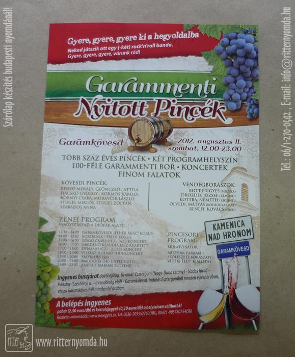 Offset Press, Flyers - festival, advertisement, wine, open, cellars, a5 0