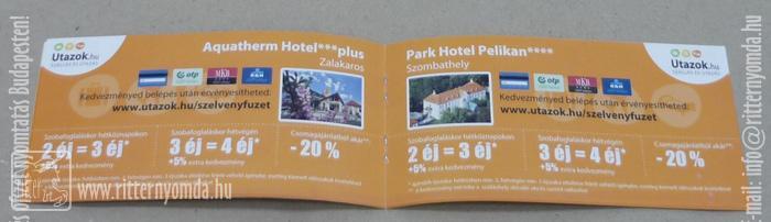 Offset printing coupon booklet - travel, vacation, tourism, discount 1