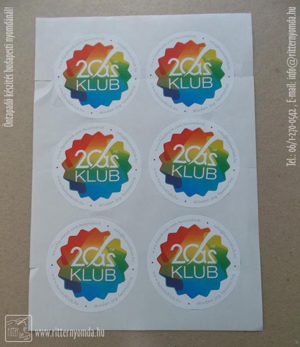 Digital printing stickers - club, nightclub, ad, round, Die cut, kc060 0