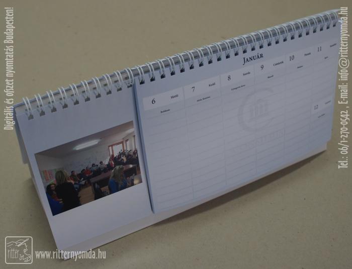 Digital printing desk calendar - can, truncated flat, 2014, spiral 1