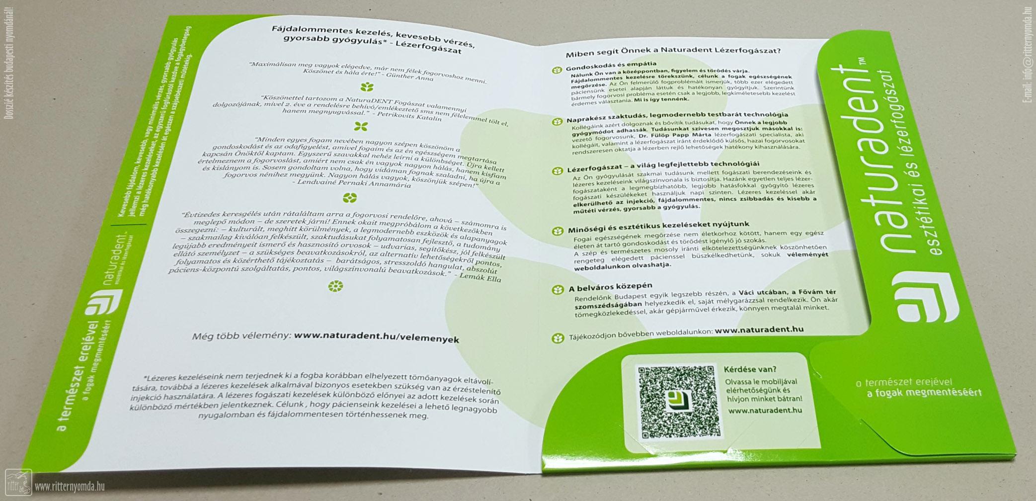 Offset printing folder - dentistry, bar code 1