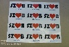 Digital printing stickers - heart, like, love, scratched