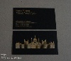business card - country house, parliament, Black, embossed