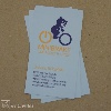 Digital printing business cards - bicycle, bicycle, teddy bear