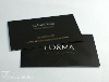 Digital and screen printing business cards - UV varnish forms