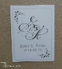 Digitális nyomtatás monogram kártya, esküvő, elegáns, kellék
