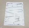 önátírós nyomtatvány, sorszámozva, tűzve, perforálva