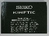 Seiko Kinetic Használati útmutató, füzet, útmutató, karóra, leírás